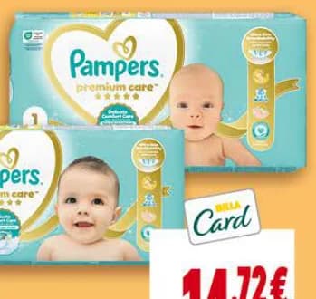 PAMPERS Бебешки пелени Premium, Billa