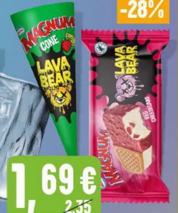magnum Magnum Lava Bear Сладолед сметана и малина / лимон и ягода / червен чийзкейк, Бурлекс