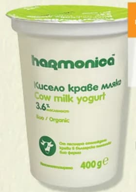 harmonica Harmonica Кисело мляко БИО 3.6%, 400 г, Дар