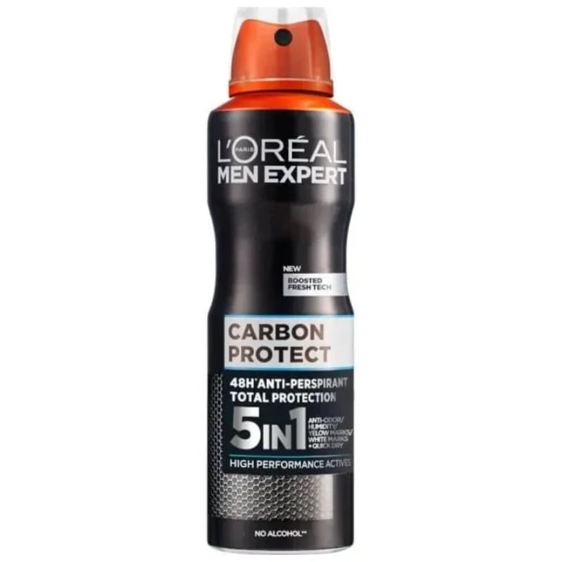 loreal Лореал Део Спрей L'Oreal Men Expert Carbon Protect 5in1 Anti-Perspirant Мъжки 150 мл, cheap.bg