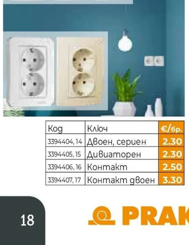 ЕДИНИЧЕН КЛЮЧ СХ.1 цвят бял или крем, Практис