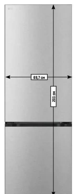 lg LG Хладилник с фризер GBBW726CMB, Зора