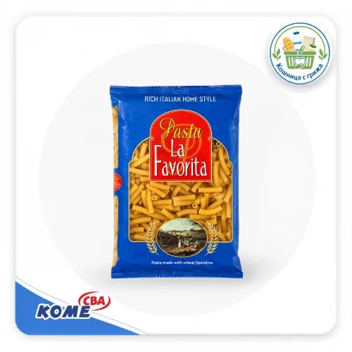 паста от твърда пшеница La Favorita седани ригати 400гр, CBA