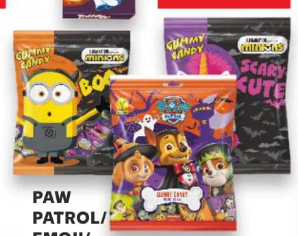 PAW PATROL/ EMOJI/ MINIONS Бонбони Halloween различни видове, Kaufland
