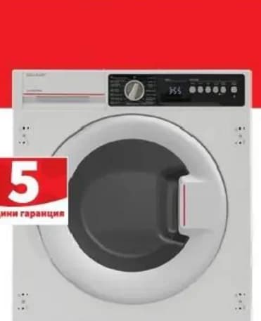 sharp Sharp ES-NDIB814BWNA Вградена перална със сушилня, Зора