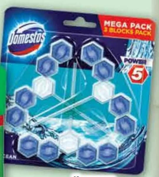 domestos DOMESTOS Комплект ароматизатор WC Power 3 бр. x 50 г. в оп.; Препарат 1.25 л, Fantastico